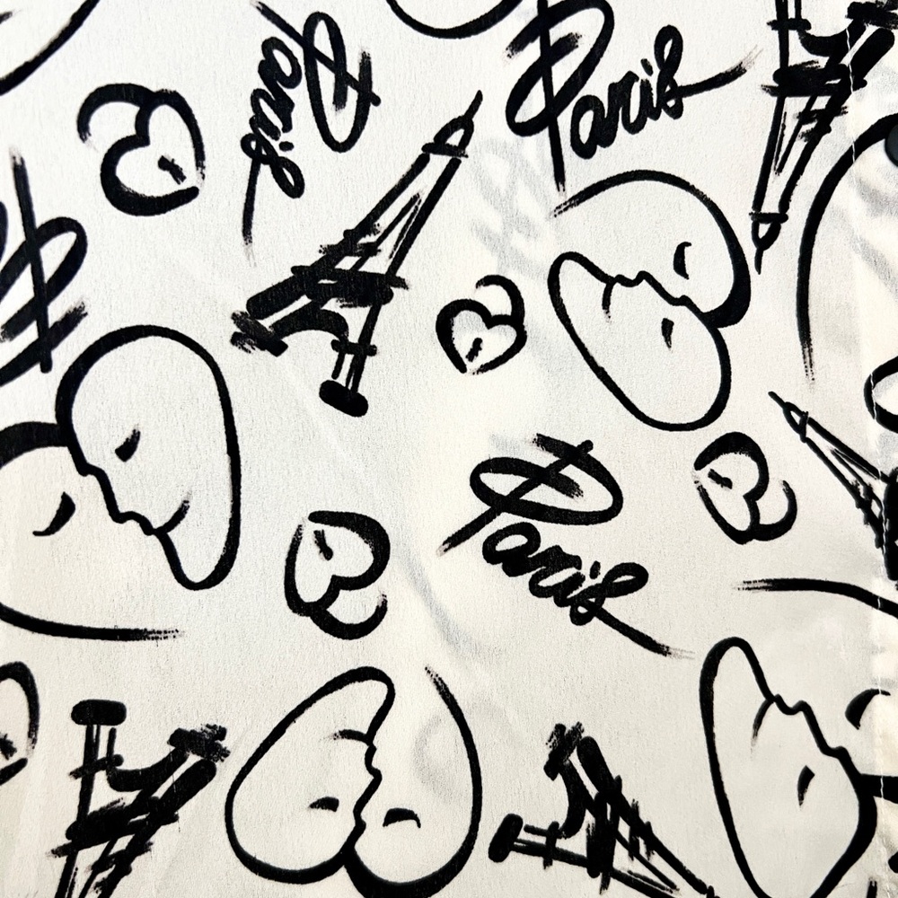 Catherine Malandrino Print Button Down - Size Sma… - image 4